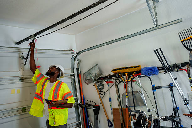 Professional Garage Door Panel Replacement technician working in New Lisbon, WI
